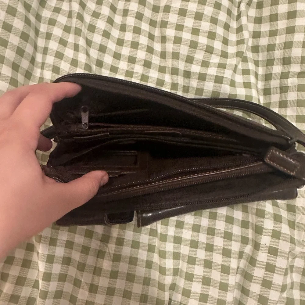 Rosetti 90s y2k brown leather shoulder bag mini purse - Picture 6 of 8